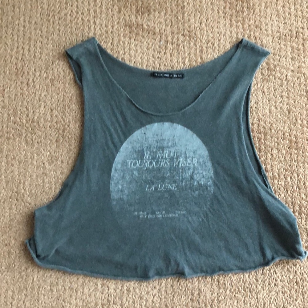 Grey cropped tank